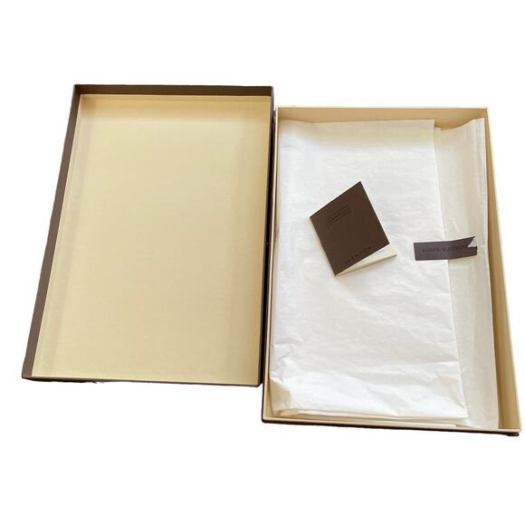 Louis Vuitton Gift Box Small Brown Empty Authentic Storage w/ Tissue Paper READ - Picture 2 of 13